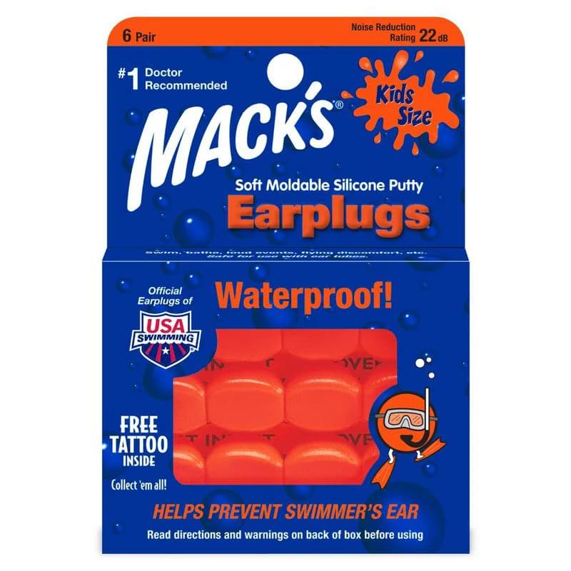 Macks Kid'S Size Silicone Earplugs 6pr
