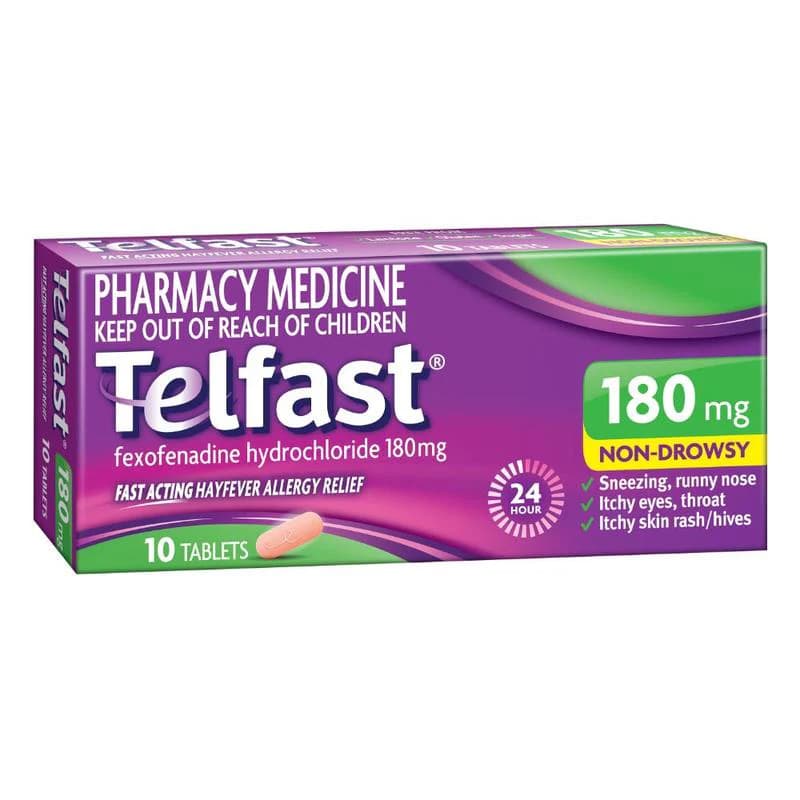 Telfast 180mg Tablets 10s
