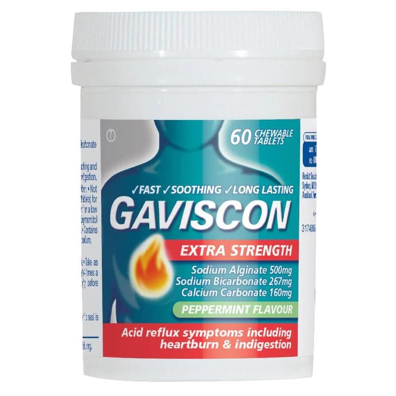 Gaviscon Extra Strength Peppermint Tablets 60s
