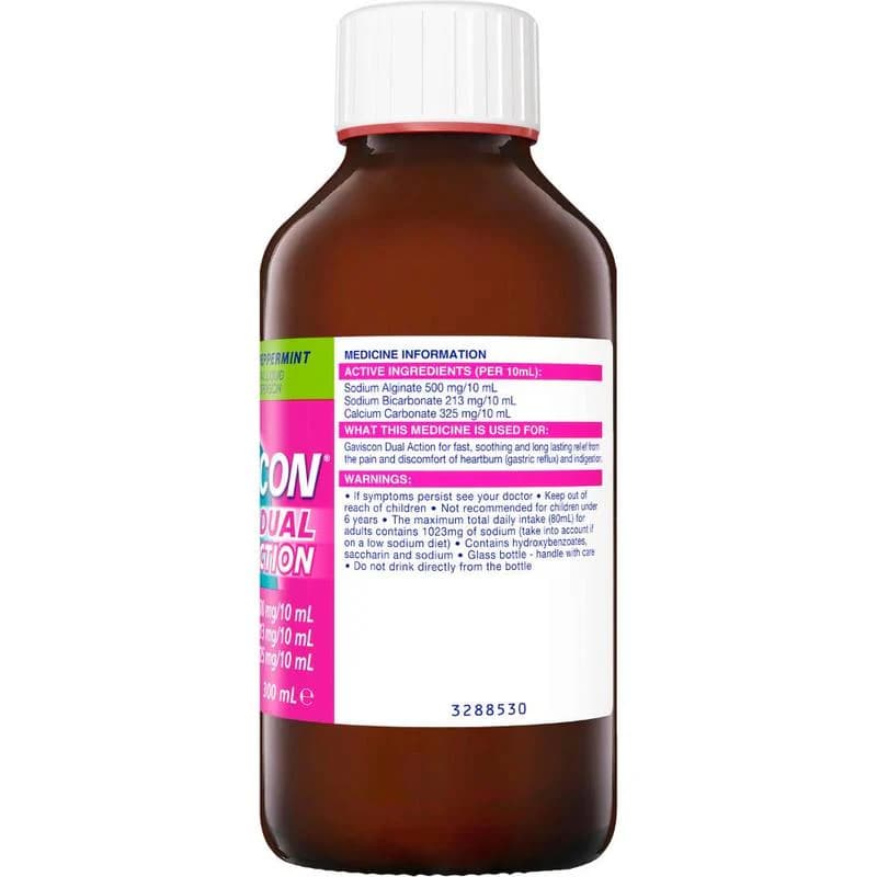 Gaviscon Dual Action Liquid Peppermint 300ml