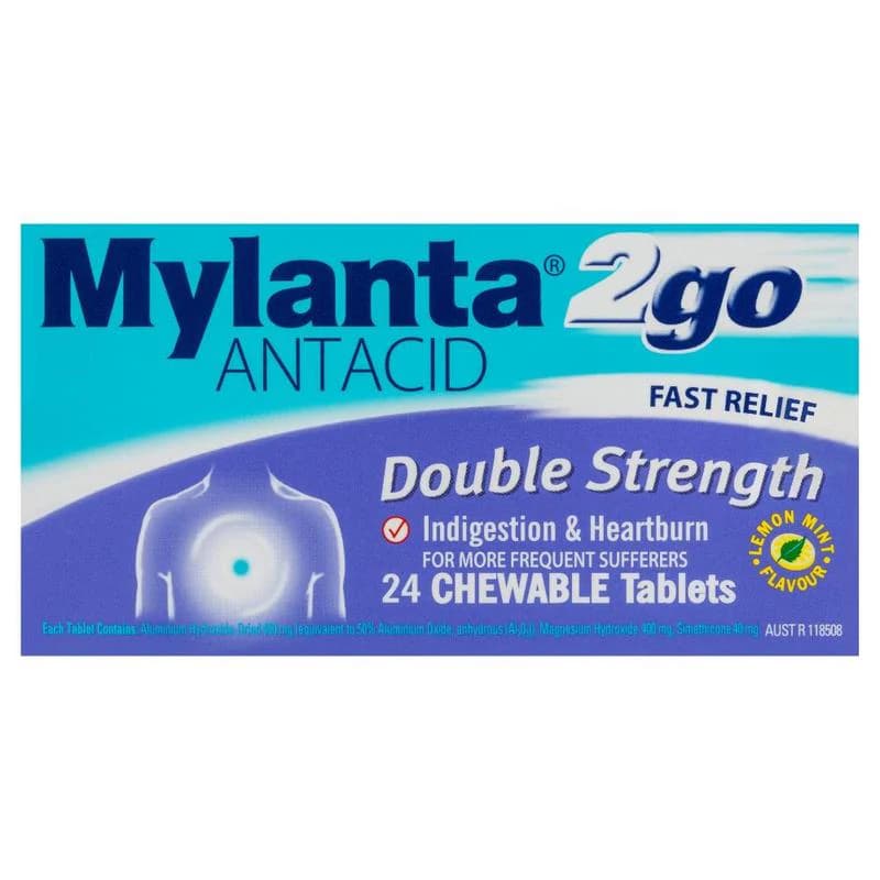 Mylanta 2Go Double Strength Tabs 24s