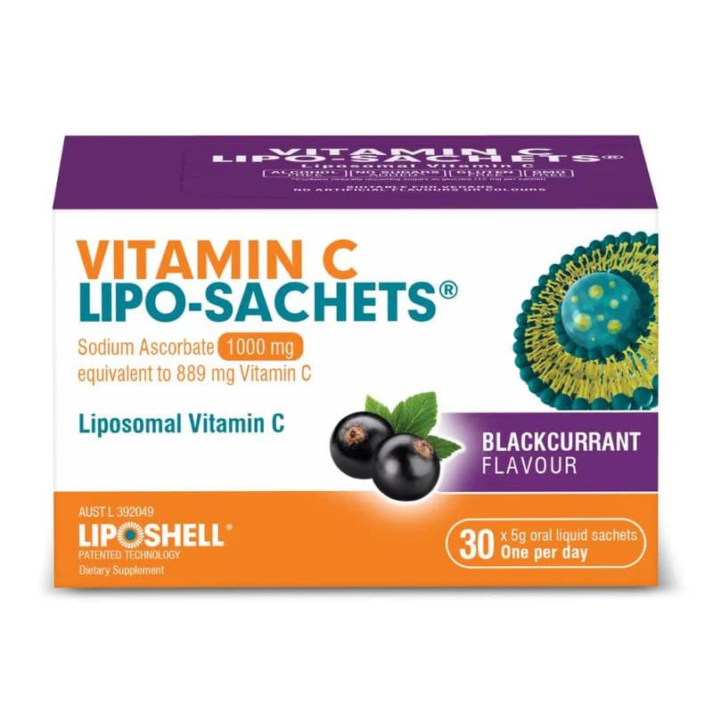 Lipo-Sachet Vitamin C Blackcurrant Sachets 30s